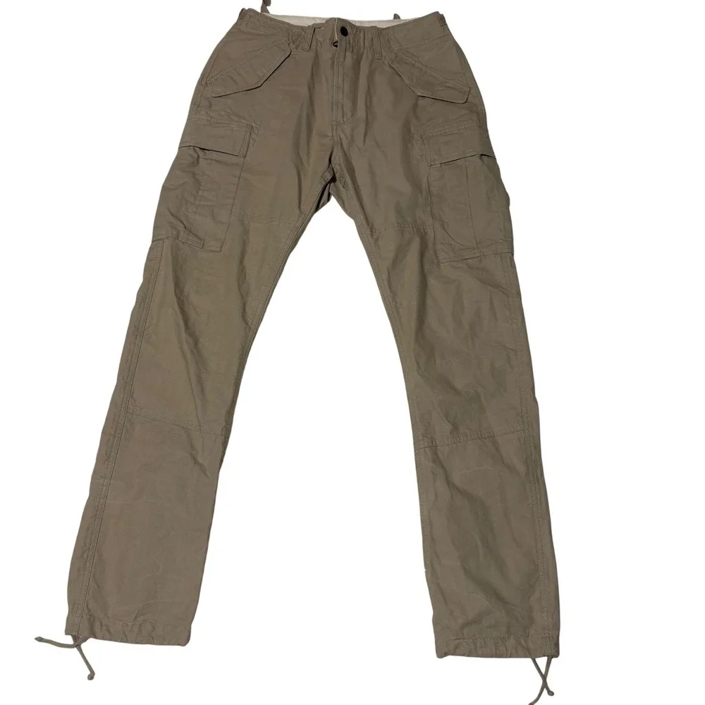 Polo Ralph Lauren Cargo Pants Mens 32x32 Tan Slim Fit Surplus Div. Trousers